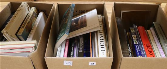 Three boxes of books